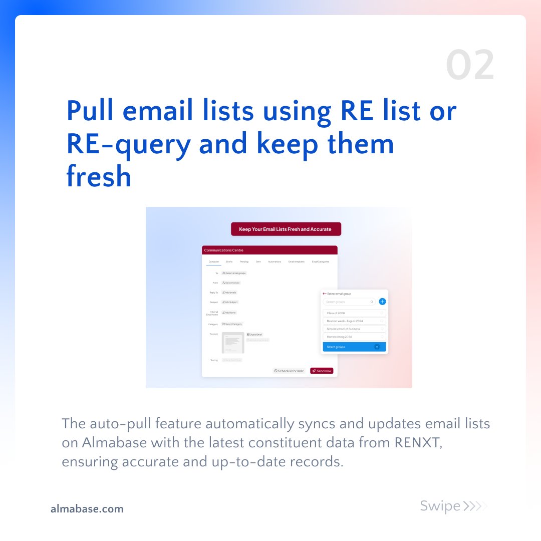 Almabase tweet media