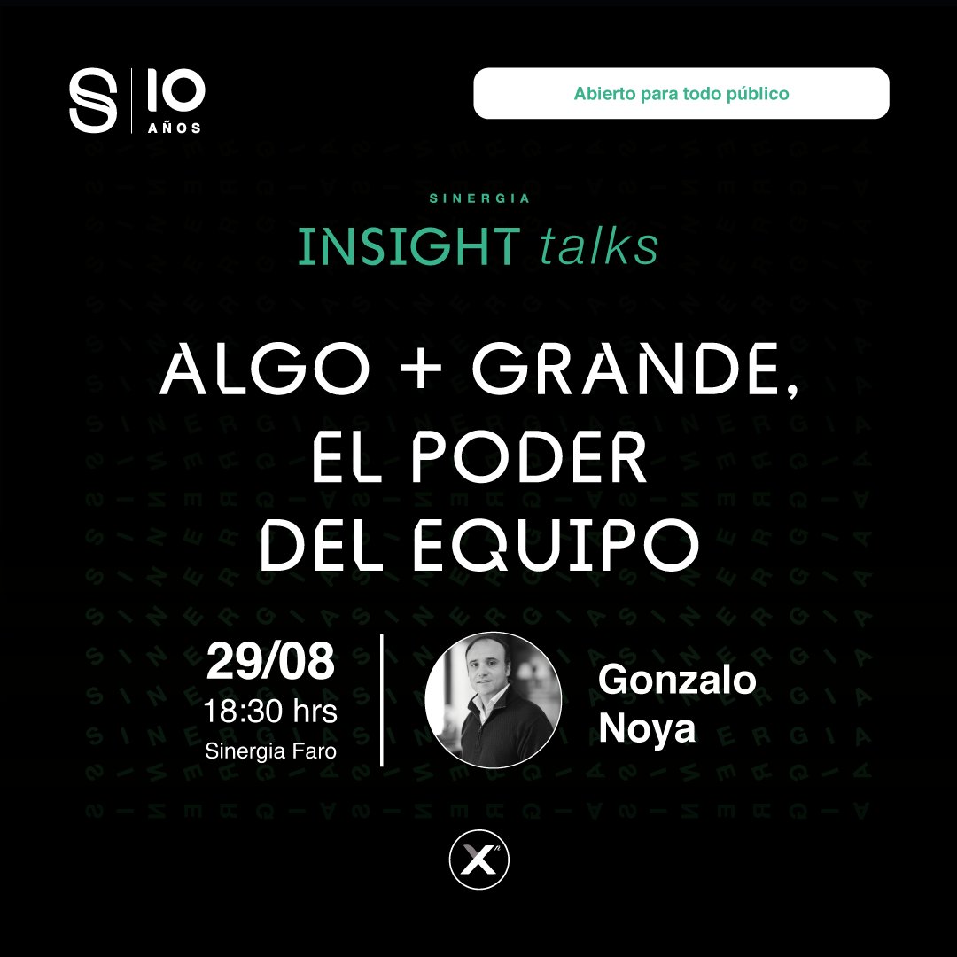 Algo + Grande, el poder del equipo. Exploraremos los factores determinantes para la construcción de un equipo de alto desempeño, y las claves para tomar decisiones y ejecutar las acciones necesarias para lograrlo. Registrate: bit.ly/4aaejJz