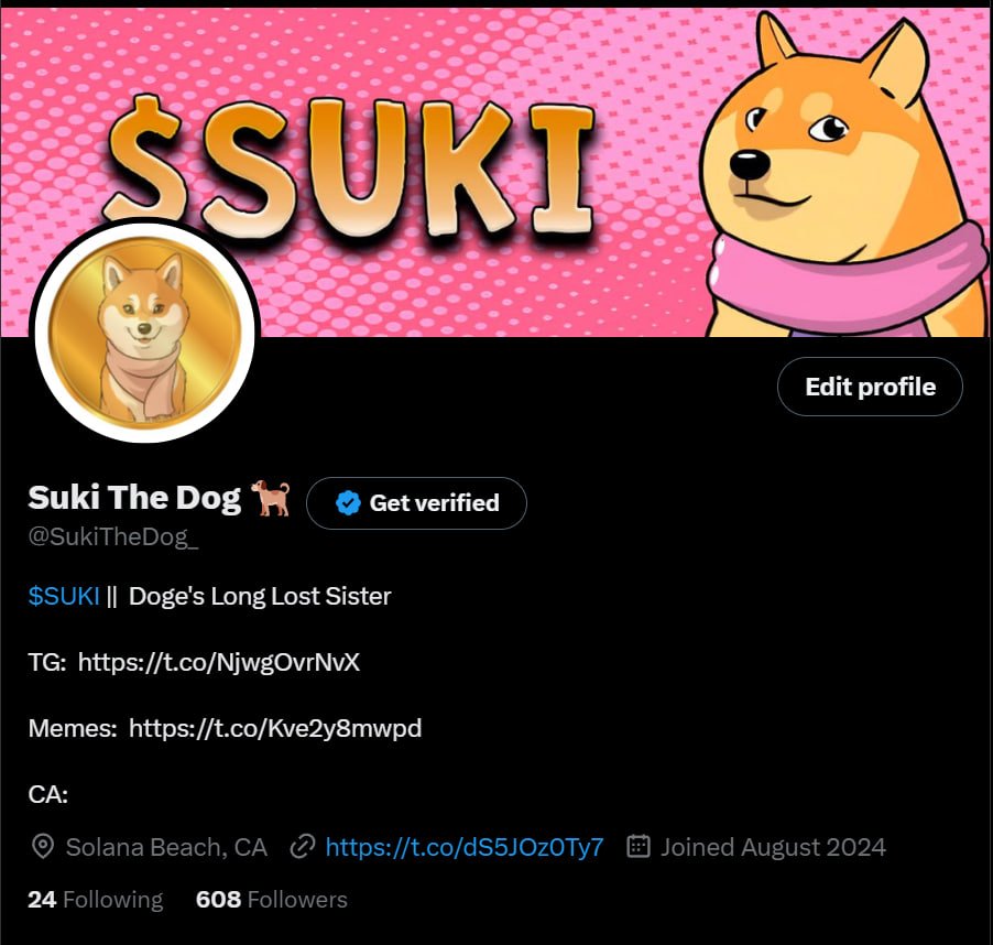 SukiTheDog_'s tweet photo. $SUKI community requested our banner to be changed to pink to fit the branding/narrative -- and we listened

This is how Web3 should be done, we build together 🐕 https://t.co/d3Lv72zNZc