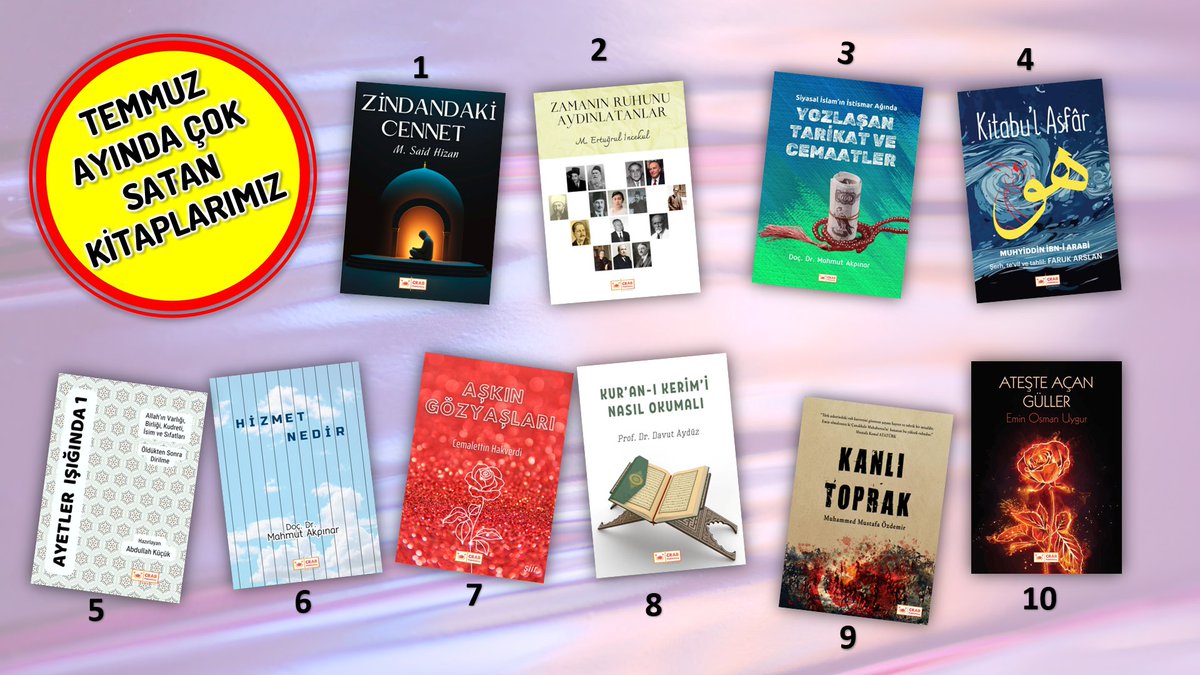 crabpublishing's tweet image. Temmuz 2⃣0⃣2⃣4⃣&apos;te çok satan kitaplarımız...

Buradayız...👇👇
crabpublishing.com

@Abdulla07873397 @HizanSaid77216 @ErtugrulIncekul @mahmutakpinar1 @yokokdr @SMilenyum @eminosmanuygur #kitapoku #ebooklovers