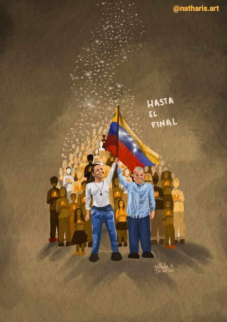 Rincon001A's tweet image. Estamos contigo y Edmundo hasta el final María Corina  !