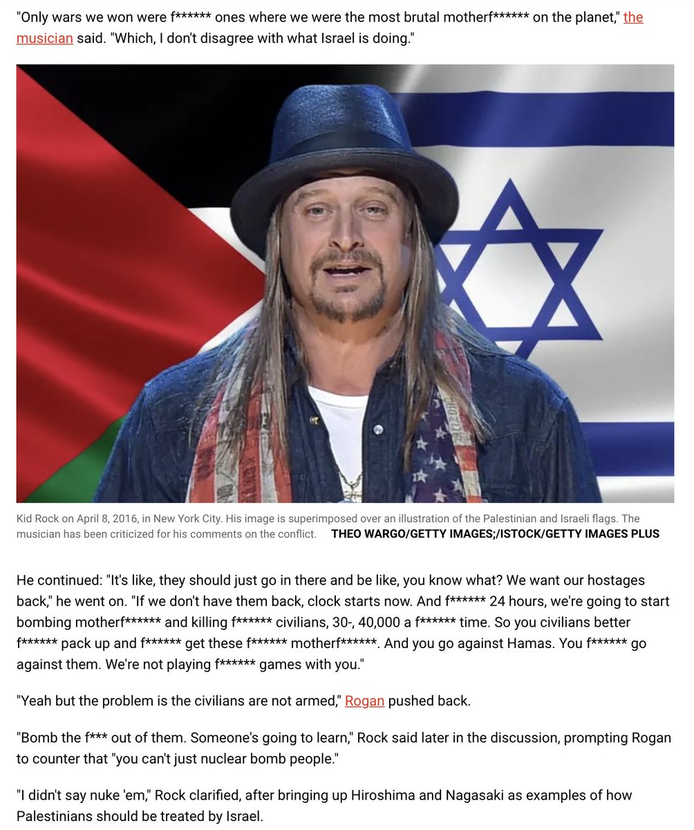 zionistsinmusic's tweet photo. Musician Kid Rock (@kidrock) is a Zionist.

Video transcription in replies. https://t.co/TesngdkN32