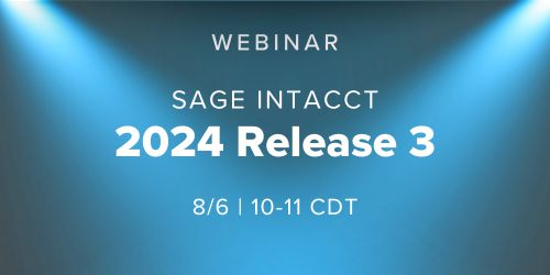 BillHarrisCEO's tweet photo. 'Attention all #SageIntacct users! Don't miss out on our upcoming online session tomorrow. Secure your spot now to discover the latest enhancements and features included in the third release of Sage Intacct for 2024. #update #CloudERP https://t.co/qE1sR1Vmdz https://t.co/pKhdzNqEZx