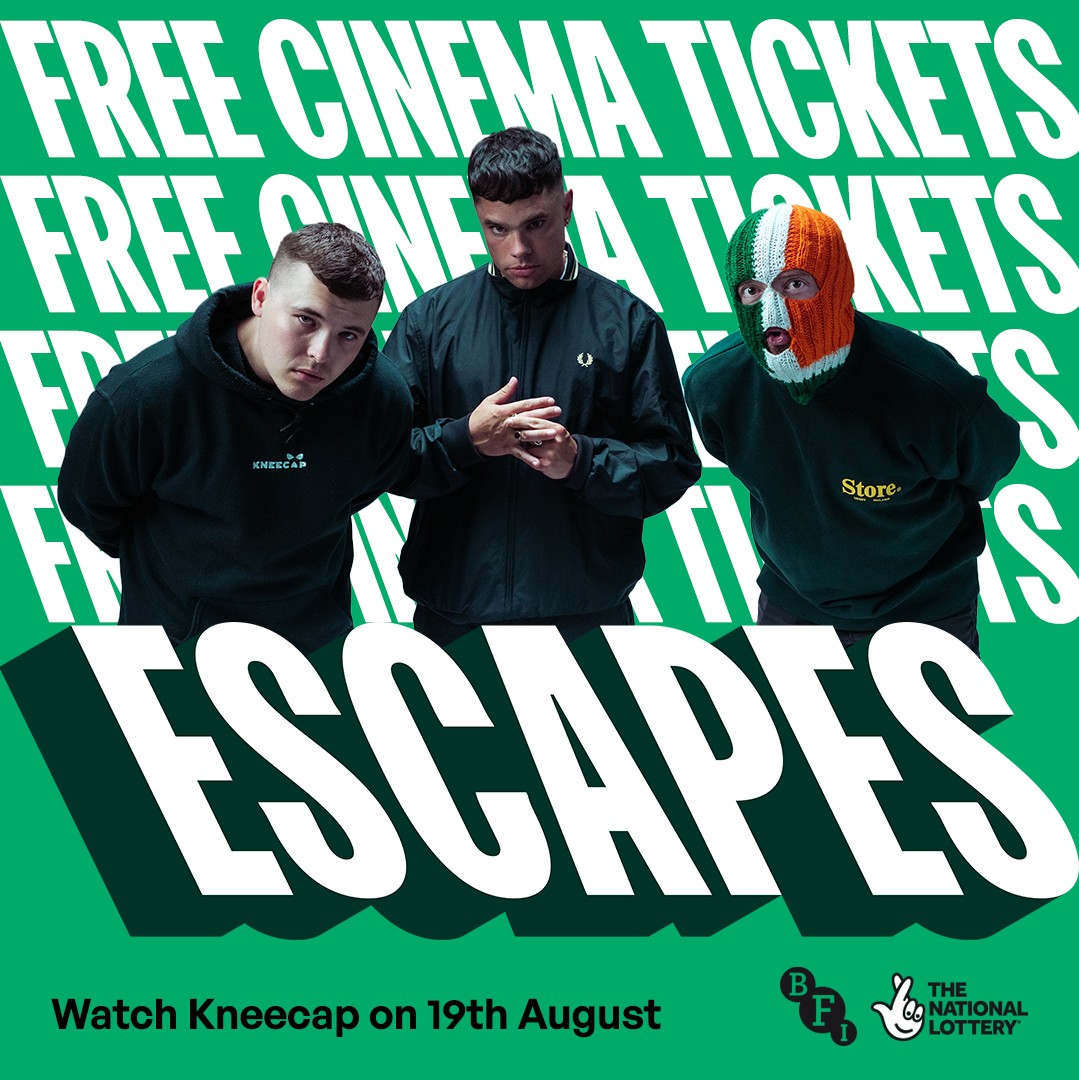 WFcinema's tweet photo. The latest #EscapeToTheCinema film, KNEECAP 🇮🇪

🎫Join us for an exclusive screening on Mon 19th Aug. Tickets are completely free and available here: https://t.co/LsmjlPCvxw

Supported by BFI awarding #NationalLottery funding. https://t.co/85XAEUBKiy