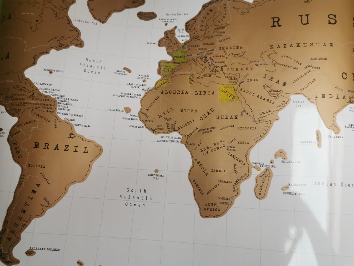 KattaTheLemur's tweet image. Ich habe diese tolle #ScratchMap bekommen bei der man alle Länder freikratzen kann wo man schon war.
Ich bin noch nicht fertig und 🇩🇪 heb ich mir für den Schluss auf.
Home sweet Home 😍