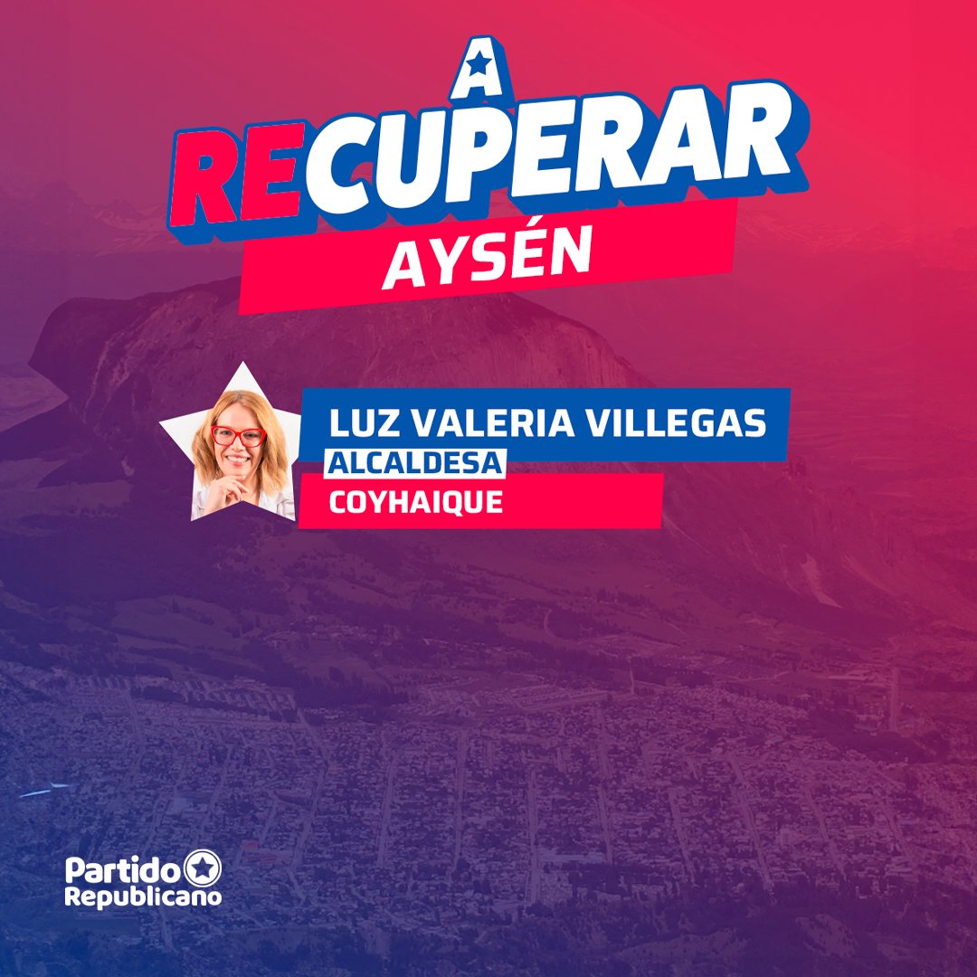 PRChile's tweet photo. ¡#REcuperemos Coyhaique! 💪🏻🇨🇱
Junto a nuestra candidata a la alcaldía @luz_villegas quien es nacida y criada en la comuna, conociendo las reales necesidades de sus vecinos. Su foco de acción es el buen uso de recursos públicos, transparencia y mejorar la calidad de vida de las personas.
Síguela y comparte para #REconstruir Chile 🇨🇱