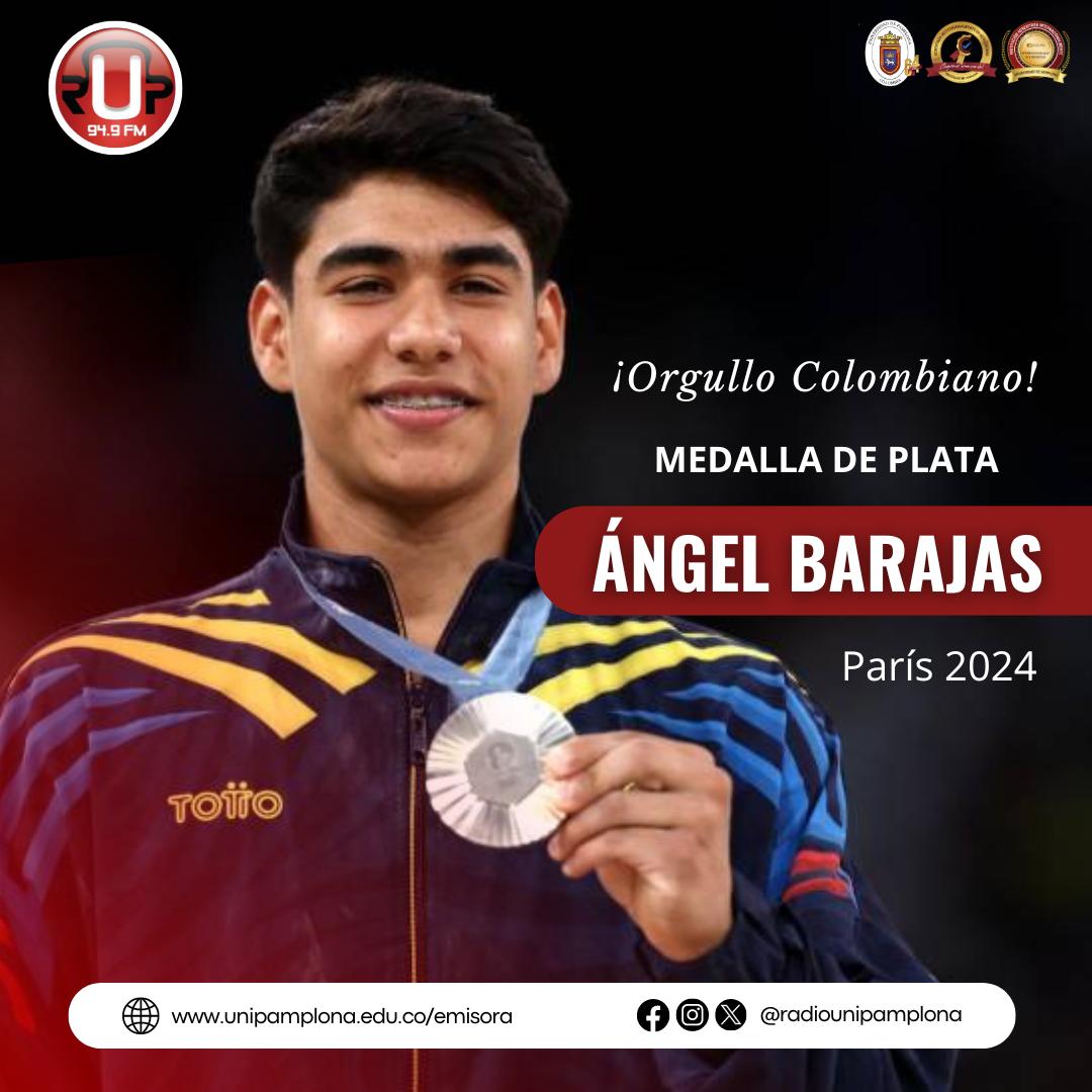 RadioUpamplona's tweet photo. Desde Radio Universidad de Pamplona felicitamos al cucuteño Ángel Barajas, orgullo nortesantandereano luego de recibir medalla de plata en Gimnasia durante los Juegos Olímpicos Paris 2024.

#radiouniversidaddepamplona 
#laradiojovenycultural https://t.co/B8rd3dNHiq