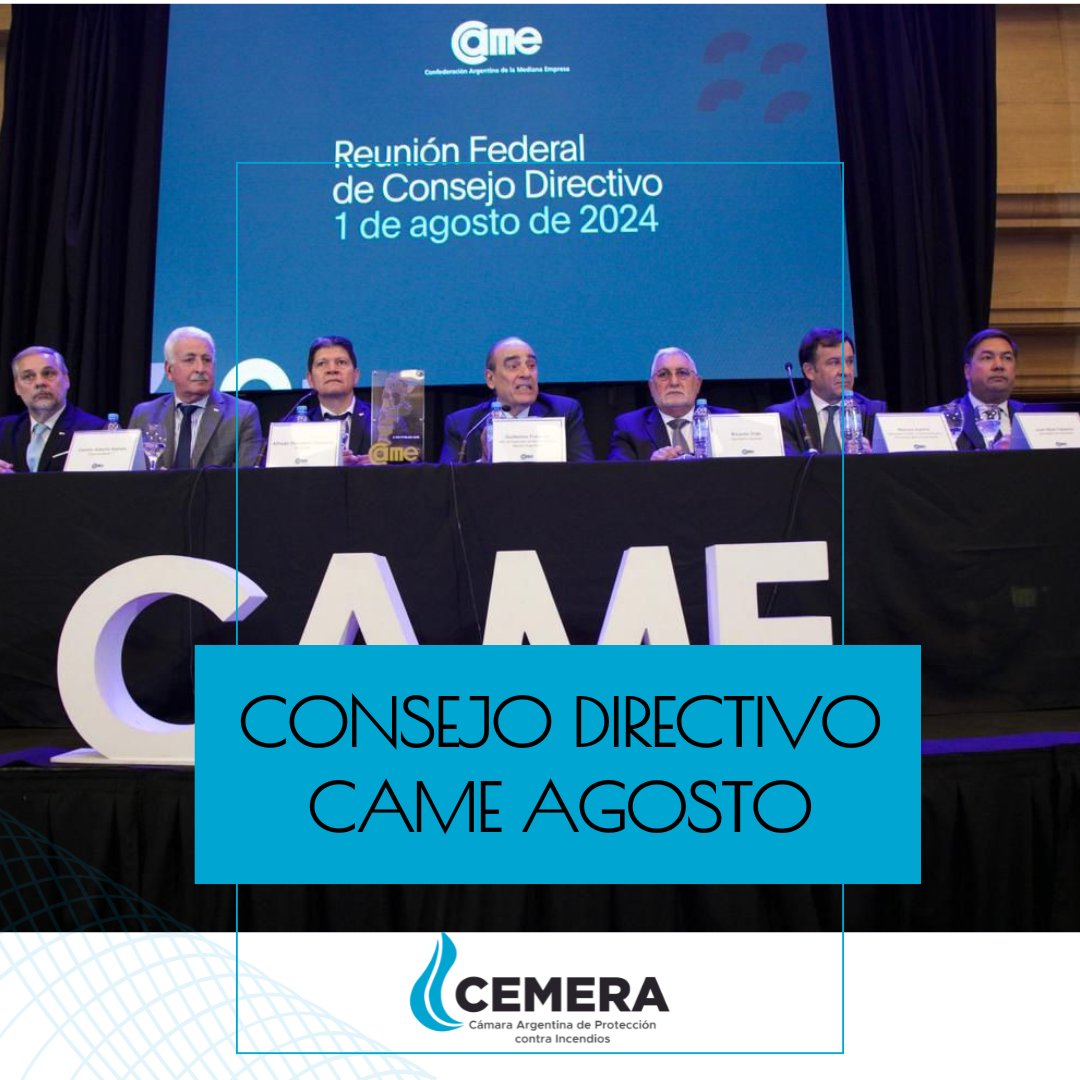 CEMERA participó de la reunión de Consejo Directivo de <a href="/redcame/">CAME</a>.
Continuamos representando al sector.