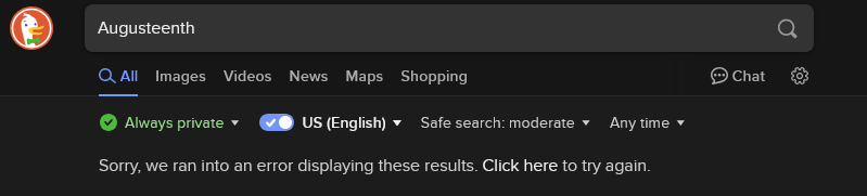KSHernandez2's tweet photo. Oh? Is there a problem, Duckduckgo? Why can't we display information on #MontgomeryBrawl #MontgomeryRiverboatBrawl, #Augusteenth and the like? https://t.co/sq5UXajNr3
