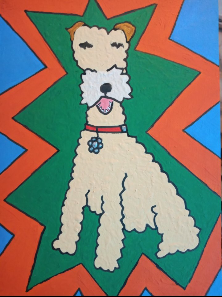 ZadenZane's tweet photo. @StanleyLakeland @Archer_Im_a_Dog @Suziwho1 @bertie_lakeland @BowieLakeland @LakelandMillie @sarahjaneworlds @AdsDogCharlie @BorderJoss @LondynRose1014 @EmmaLakie @LakelandLexi @MillieWire @OberonWheaten @Anthony78644696 @judewebgal @PatersonSeamus @ClaRosignoli @BuellerL @LakelandBelle @ethornington @k_ckhanna @Lakelandmaggie @SulbyLakeland @emmalakelandte1 @PaisleyLakie @betty_lakeland @ArthurLakeland @AlfieLakeland @SWirefox @NWirefoxterrier @ArchieWft @FTWallace1 @oscarfoxterrier @capecodwelshie @KatieAiredale @sweetie_wheatie @TerrierWheaten @WheatenMaggie @JoeytheWheaten @EnzoFoxTerrier @UncleRalph6 @RileyGirl2020 @gryffinpaw @Rumplepimple1 @BramleyLakeland @ArchieLakeland @BumTetley @CoraTheWhippet Stanley Lakeland's iconic #Pawtrait before/after sealing with protective #isolationcoat. This barrier between #acrylicpaint and final (matt) varnish means Stanley can be cleaned and defuzzled in centuries to come without damaging this impawtant cultural contribution to humanity! https://t.co/CVioXGvPkz