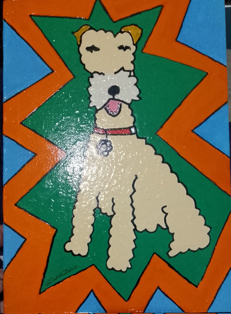 ZadenZane's tweet photo. @StanleyLakeland @Archer_Im_a_Dog @Suziwho1 @bertie_lakeland @BowieLakeland @LakelandMillie @sarahjaneworlds @AdsDogCharlie @BorderJoss @LondynRose1014 @EmmaLakie @LakelandLexi @MillieWire @OberonWheaten @Anthony78644696 @judewebgal @PatersonSeamus @ClaRosignoli @BuellerL @LakelandBelle @ethornington @k_ckhanna @Lakelandmaggie @SulbyLakeland @emmalakelandte1 @PaisleyLakie @betty_lakeland @ArthurLakeland @AlfieLakeland @SWirefox @NWirefoxterrier @ArchieWft @FTWallace1 @oscarfoxterrier @capecodwelshie @KatieAiredale @sweetie_wheatie @TerrierWheaten @WheatenMaggie @JoeytheWheaten @EnzoFoxTerrier @UncleRalph6 @RileyGirl2020 @gryffinpaw @Rumplepimple1 @BramleyLakeland @ArchieLakeland @BumTetley @CoraTheWhippet Stanley Lakeland's iconic #Pawtrait before/after sealing with protective #isolationcoat. This barrier between #acrylicpaint and final (matt) varnish means Stanley can be cleaned and defuzzled in centuries to come without damaging this impawtant cultural contribution to humanity! https://t.co/CVioXGvPkz