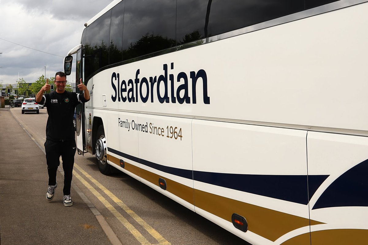 Sleaford Town F.C. (@sleafordtownfc) on Twitter photo We'd just like to shout out our good friends and sponsors <a href="/Sleafordian/">Sleafordian Coaches</a>, who made sure we travelled to our <a href="/EmiratesFACup/">Emirates FA Cup</a> Extra Preliminary Round tie with <a href="/doughboys_wtfc/">Wellingborough Town FC</a> in style!
Thanks for all your support! π We'd just like to shout out our good friends and sponsors <a href="/Sleafordian/">Sleafordian Coaches</a>, who made sure we travelled to our <a href="/EmiratesFACup/">Emirates FA Cup</a> Extra Preliminary Round tie with <a href="/doughboys_wtfc/">Wellingborough Town FC</a> in style!
Thanks for all your support! π