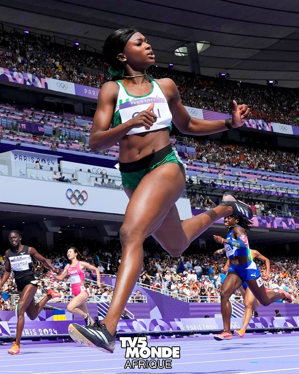 200M OLYMPIC FINAL.....✨✨STAR GIRL HAS DONE IT FOR NAIJA!!🇳🇬🇳🇬

Favour Ofili has qualified for the final of women's 200m at #Paris2024 , executing a good race plan to grab the second automatic spot.

Ofili finished 2nd with a Season's Best of 22.05s, just behind Julien Alfred