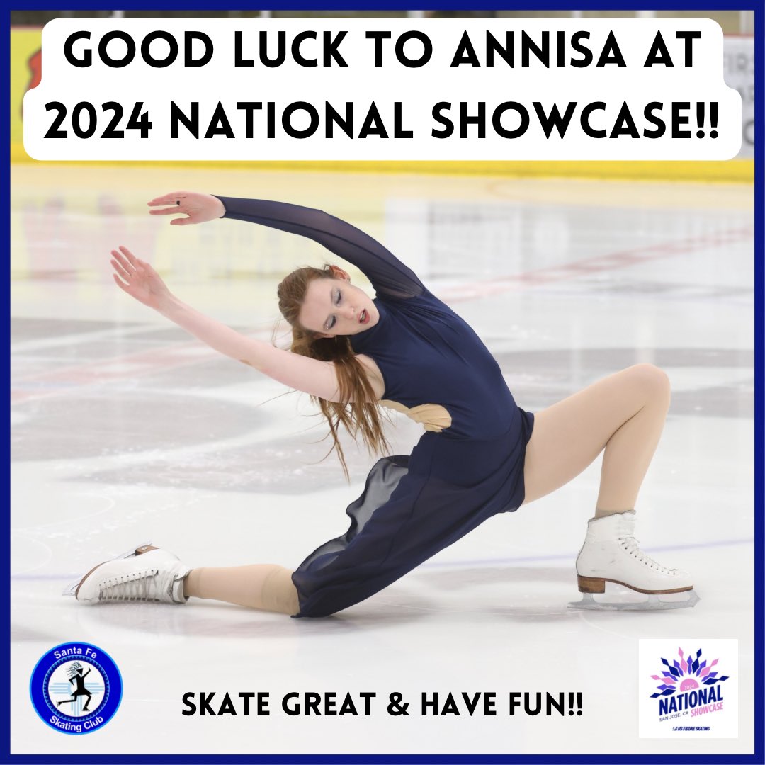 SantaFeSC's tweet image. Club Member Annisa Berendzen is competing at 2024 National Showcase in San Jose, CA this week. Good luck, Annisa!! Skate Great &amp;amp; Have Fun!! ⛸️