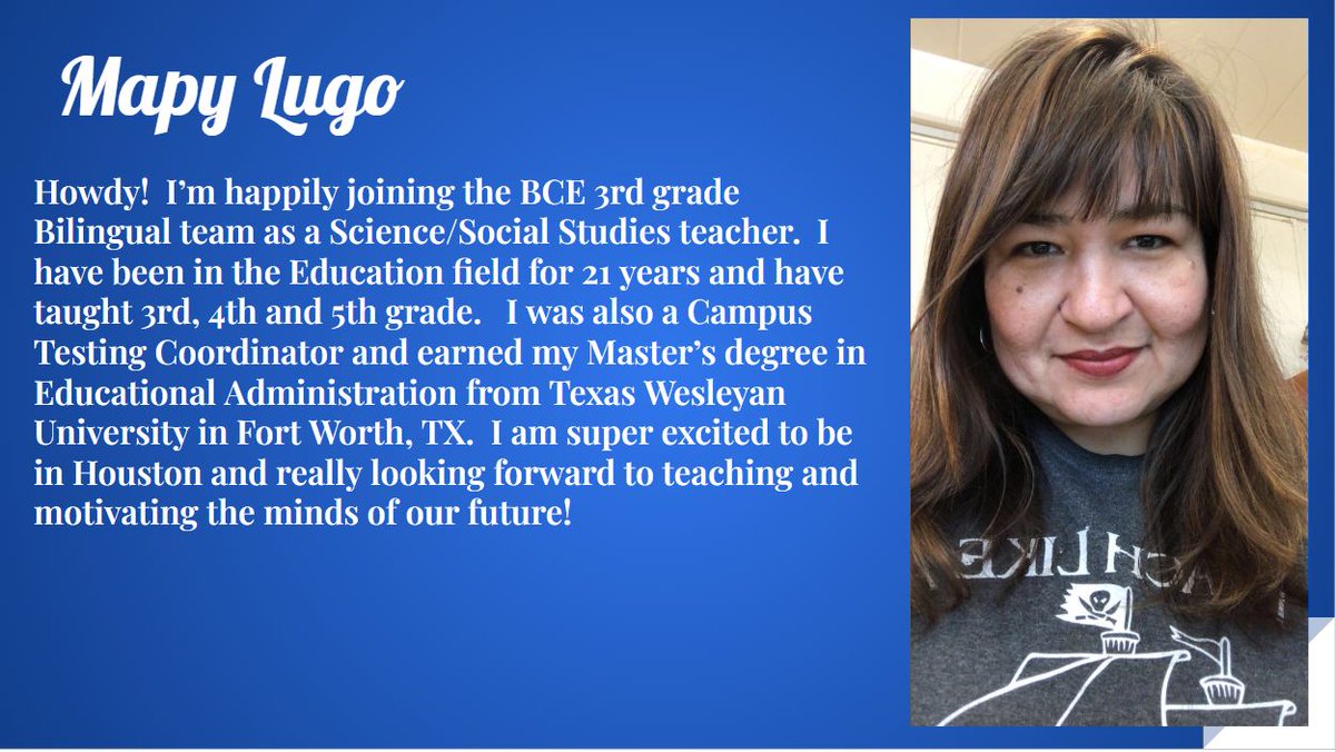 Dr. Laura Ramos (@drlauraramos) on Twitter photo Please help us welcome our newest 3rd grade bilingual teacher, Ms. Lugo! We are so excited to have her join our BCE family! 💚💙🦬#BCEProud <a href="/Buffalo_Creek1/">Buffalo Creek Elem</a> Please help us welcome our newest 3rd grade bilingual teacher, Ms. Lugo! We are so excited to have her join our BCE family! 💚💙🦬#BCEProud <a href="/Buffalo_Creek1/">Buffalo Creek Elem</a>