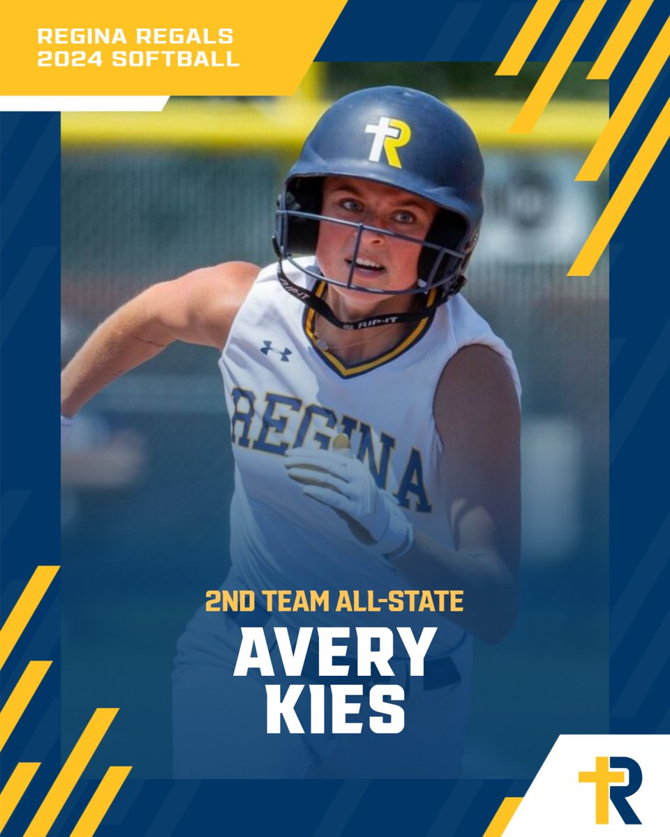 ReginaRegalsAD's tweet photo. Congratulations to Avery Kies for being named @IGCAcoach 2nd team all-state! 👑🥎 https://t.co/YvQOW3S3bJ