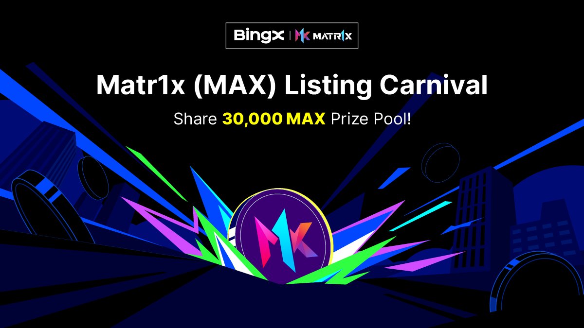 meen_coin's tweet photo. Get ready for the #MAX party, $MAX is coming to #BingX on August 5th at 10:00 AM UTC,
Join our carnival for a chance to win a share of 30,000 $MAX Complete tasks,
Don't miss out. #crypto #airdrop #giveaway #newlisting
#BingX #Matr1x #MAXtoken #cryptocurrency #cryptonews https://t.co/dbhQwAXMmh
