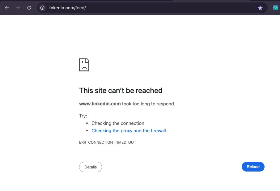 tried a couple of times... #LinkedIn seems to be down