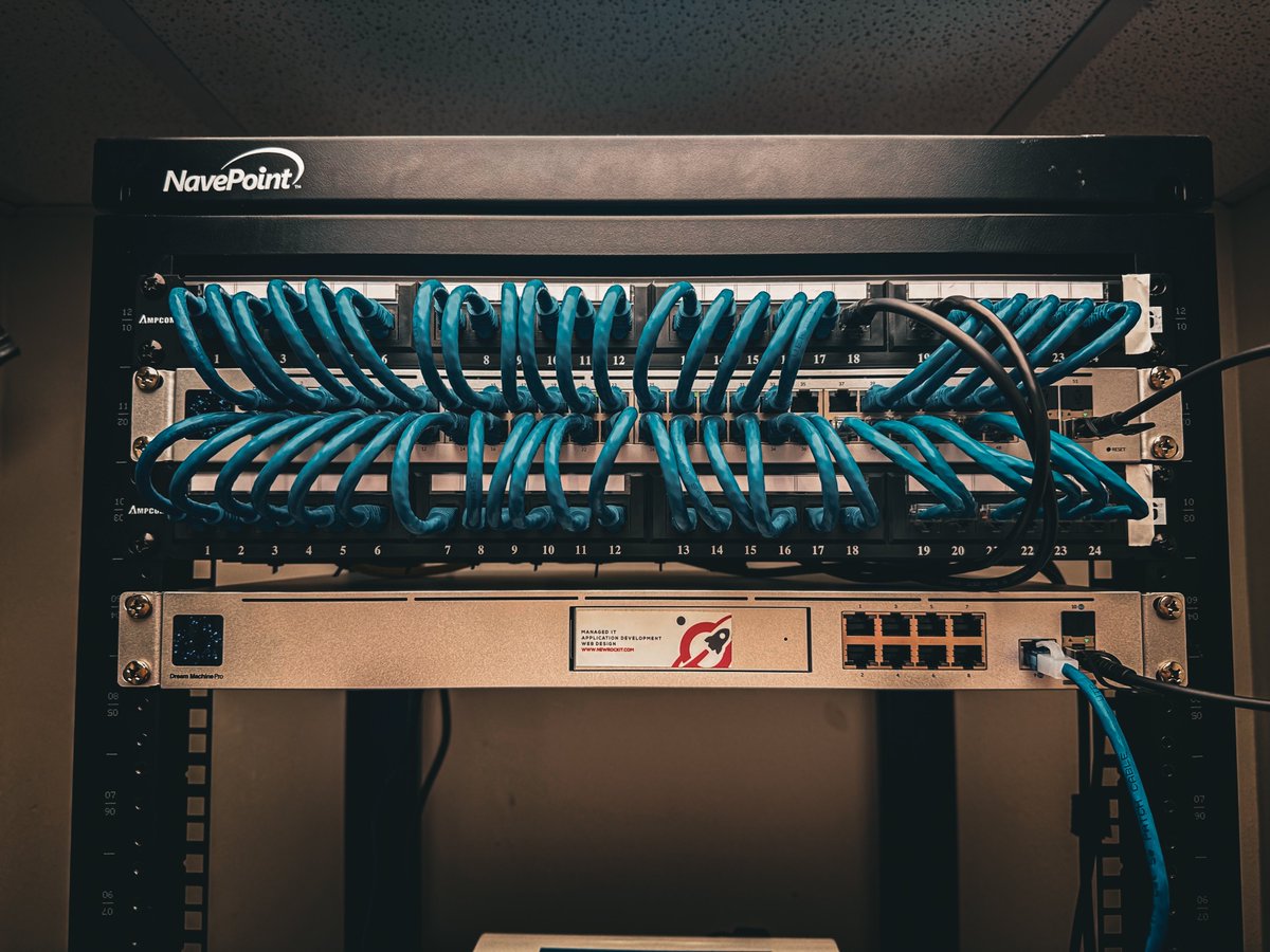 newrockit's tweet photo. Wrapped up a @Ubiquiti network installation for a client this weekend. Super clean and their new location gets 5x the speed so they are going to be happy! https://t.co/EV6SSWRkQD