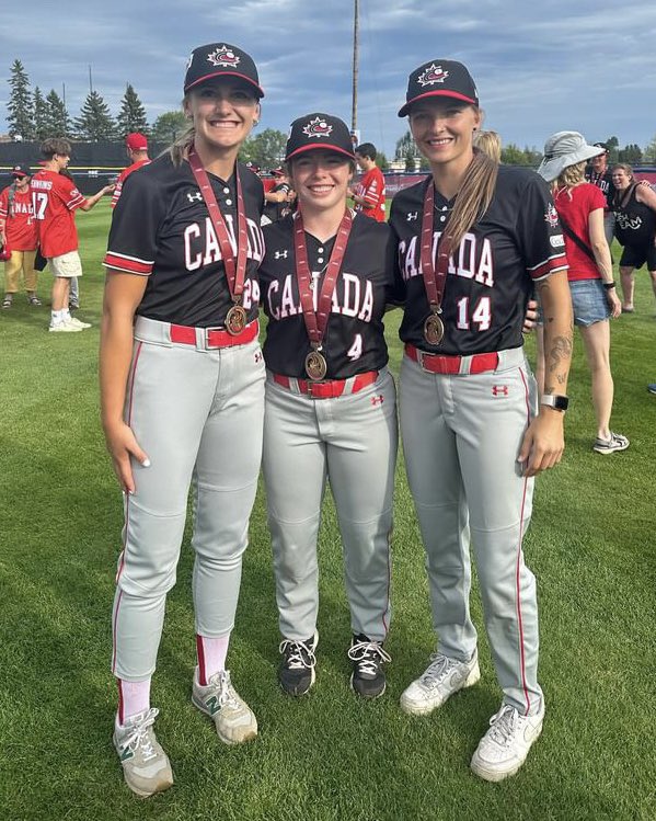 Bronze Medal Champs! 🥉

Canada captured bronze at the 2024 WBSC Women’s Baseball World Cup after beating Mexico 4-2 at Port Arthur Stadium on Saturday afternoon.

Congrats to #TeamAB players <a href="/cbridgetm/">Cassie Matlock</a>, <a href="/MadisonWillan/">Madison Willan</a> and <a href="/kaitlynross32/">Kaitlyn Ross</a>! 👏

📸: <a href="/baseballcanada/">Baseball Canada 🇨🇦⚾️</a>