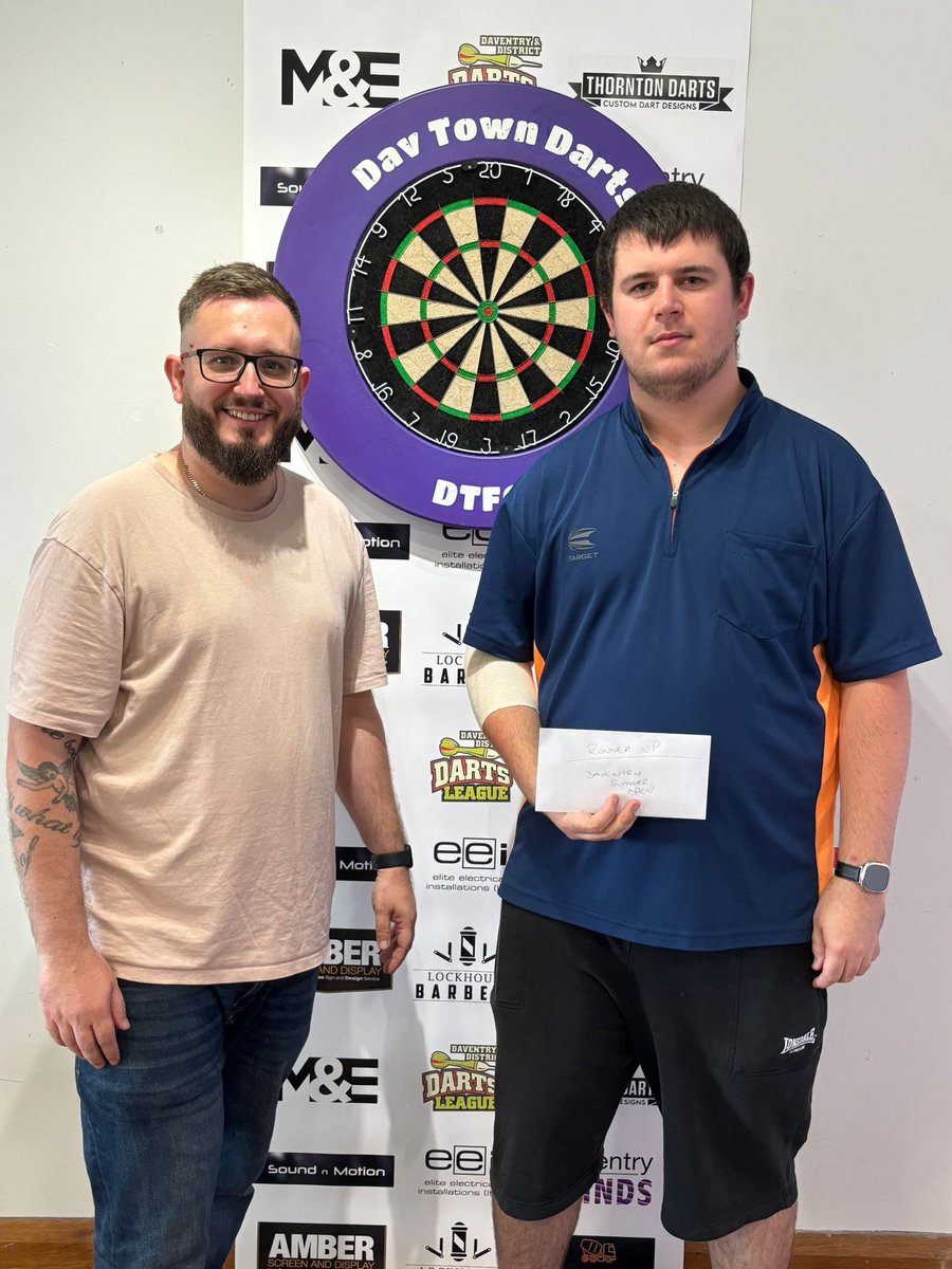 davdarts180's tweet photo. Another great comp last weekend.

Winner on the day was Danny lauby, runner up was Joe Reid

Look out for the next comp around Christmas time https://t.co/0VawRUiF4j