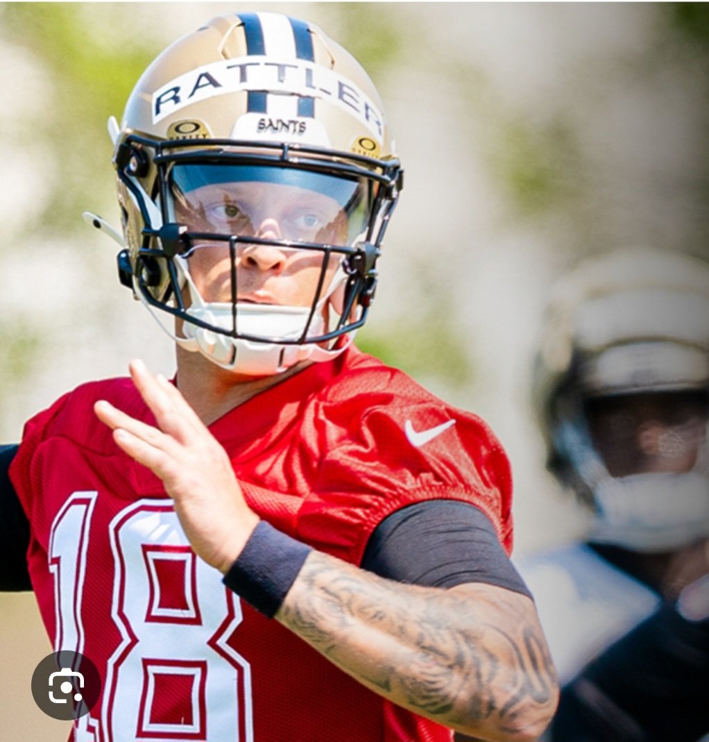Elev8QBacademy's tweet photo. Our guy @SpencerRattler @Saints is having a great 2024 training camp! We will see him on Aug 10th back in AZ for his first pre season game! @quarterbackmag https://t.co/apdpoPQidY