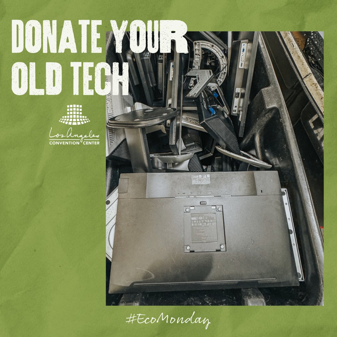 ConventionLA's tweet photo. Did you know we generate about 50 million tons of e-waste every year? This is like throwing out 1000 laptops every second! Join the LACC in donating your e-waste to @Human_I_T
#EcoMonday

Full details on how you can safely get rid of your e-junk below!
https://t.co/sY4EvBKvt5 https://t.co/WJyI5royZk