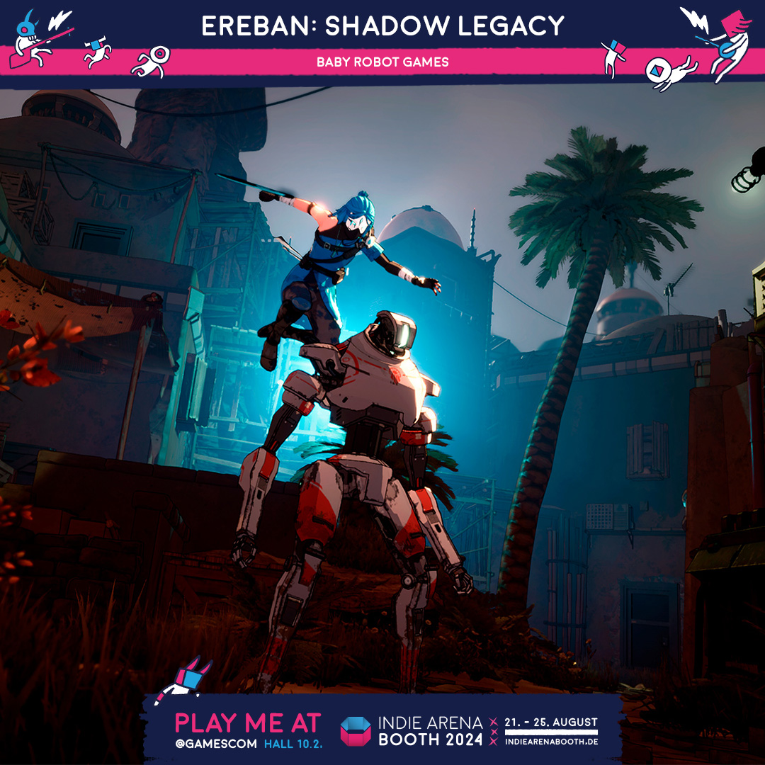 Indie Arena Booth (@indiearenabooth) on Twitter photo 🕹️Ereban: Shadow Legacy🕹️
Harness mystical shadow powers and high-tech gadgets as you unravel the truth about your past in this fast-paced stealth platformer from <a href="/BabyRobotGames/">EREBAN: Shadow Legacy</a> #gamescom 🕹️Ereban: Shadow Legacy🕹️
Harness mystical shadow powers and high-tech gadgets as you unravel the truth about your past in this fast-paced stealth platformer from <a href="/BabyRobotGames/">EREBAN: Shadow Legacy</a> #gamescom