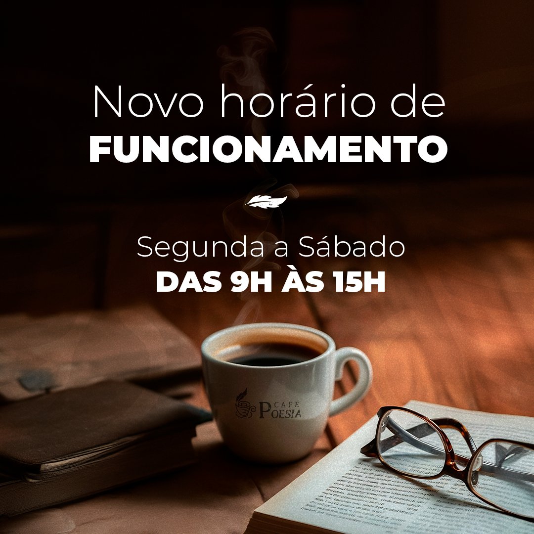 🚨 ATENÇÃO!

O Café está em um momento de reformulação, então, a partir de hoje 05/08, um novo horário de funcionamento 🕐

De segunda a sábado, das 9h às 15h!

Mais informações:
☎ (12) 3028-9458
📱 (12) 98121-4350