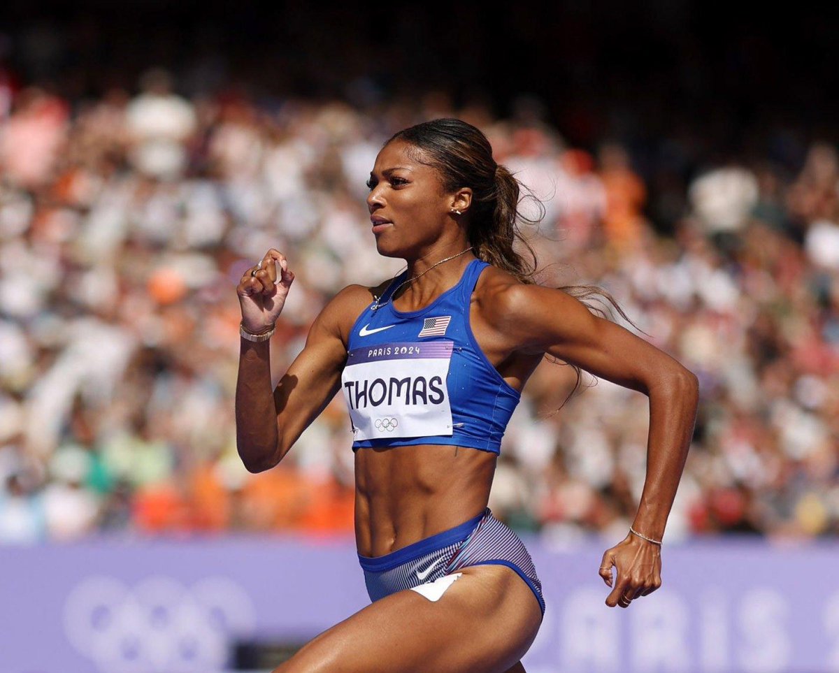 I'm rooting for Gabby Thomas. This is the type of woman I want my daughters to look up to. She smiles even when the outcome doesn't go her way, she’s hardworking, polite, tough, dedicated, kind, smart, and super humble. Some of the many reasons the world loves her.  #Olympic2024