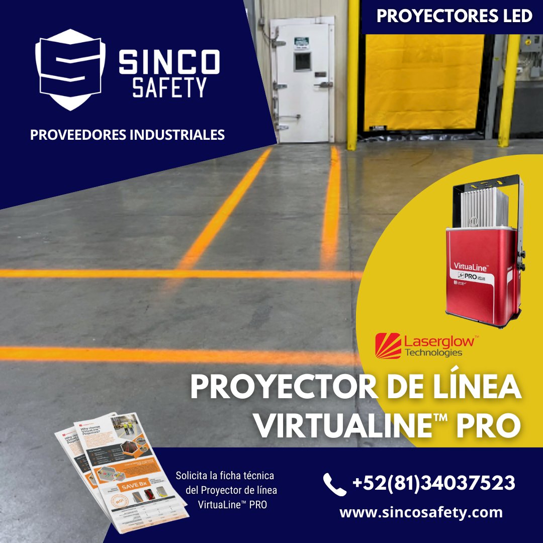 GrupoIndSinco's tweet image. 🟨 Proyector de línea VirtuaLine™ PRO #ProyectorLED

⚠️ Los proyectores de líneas #VirtuaLine ™ PRO proyecta una línea virtual en el piso que es indestructible a nivel del piso. 

⚠️ #SincoSafety &amp;gt;&amp;gt;&amp;gt; 📲8134037523

#NavesIndustriales #almacenes #bodegas #logistica  #laserglow