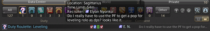 hey at least this one's being honest about trying to use party finder to skip over the others in line #ffxiv