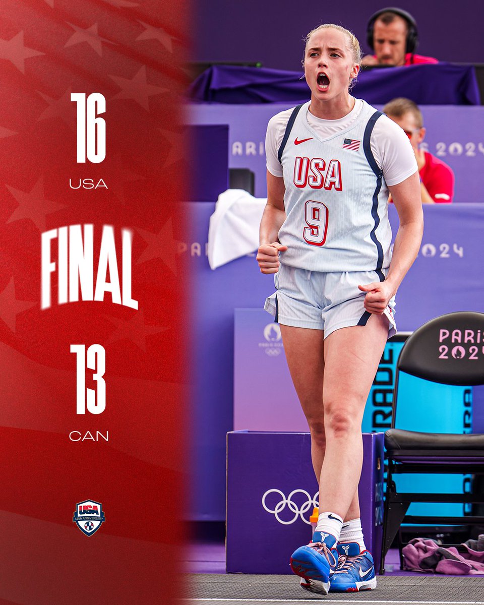usab3x3's tweet photo. 🇺🇸 #3x3WNT takes home the bronze!

#Paris2024 #3x3Basketball https://t.co/ZPorPBwCTB