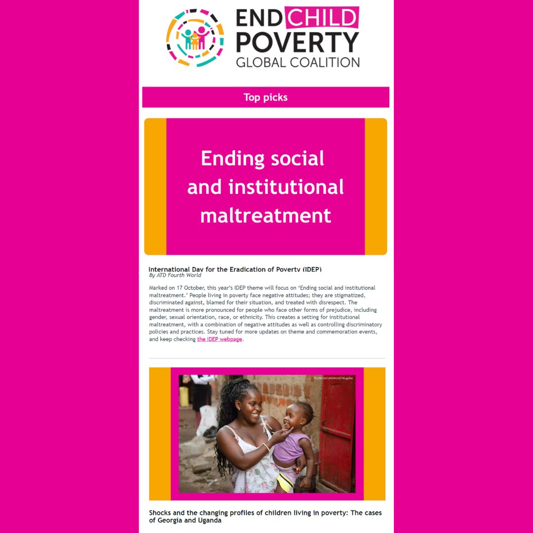 globalcoalition's tweet image. Our latest newsletter is out, spotlighting the International Day for the Eradication of Poverty, offering insights into key events, cutting-edge research, and more. 

Explore here: ow.ly/xb4s50SRrnQ 

#EndChildPoverty