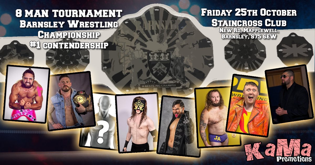 KaMa Promotions are bringing #professionalwrestling back to     #barnsley in October.

#britishwrestling #staincross #Mapplewell #barnsleywrestling #supportindywrestling