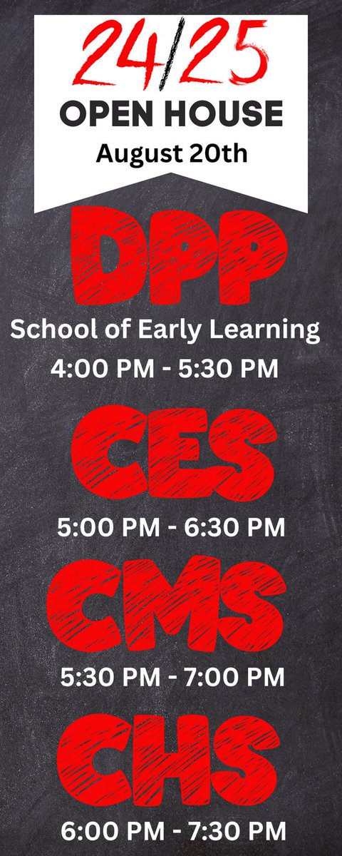 CES Families,
We are BACK!!! As we are preparing for the upcoming school year, we wanted to send out our Open House time and date. See you then.
<a href="/CCSredwolves/">Clinton Community Schools</a> <a href="/ccs_super/">CCS~Supt.</a>