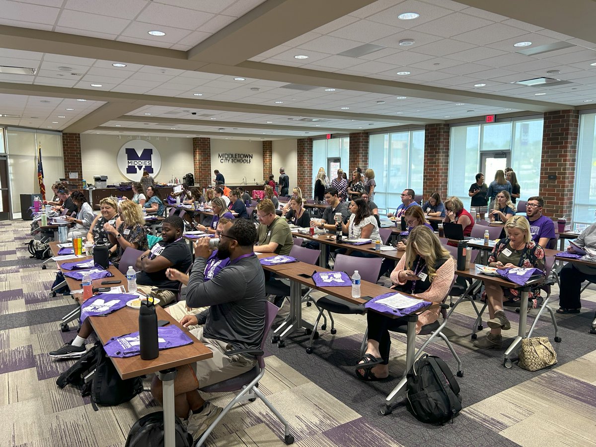 MiddletownOH's tweet photo. 🌟 Join us in welcoming the newest members of our Middie Family, aka our #MiddieRisers! 
New Staff Orientation is underway this week and began with breakout sessions and the Cost of Poverty Experience (COPE) hosted by the @ButlerCountyESC. #MiddieRising https://t.co/8LePo4dj6g