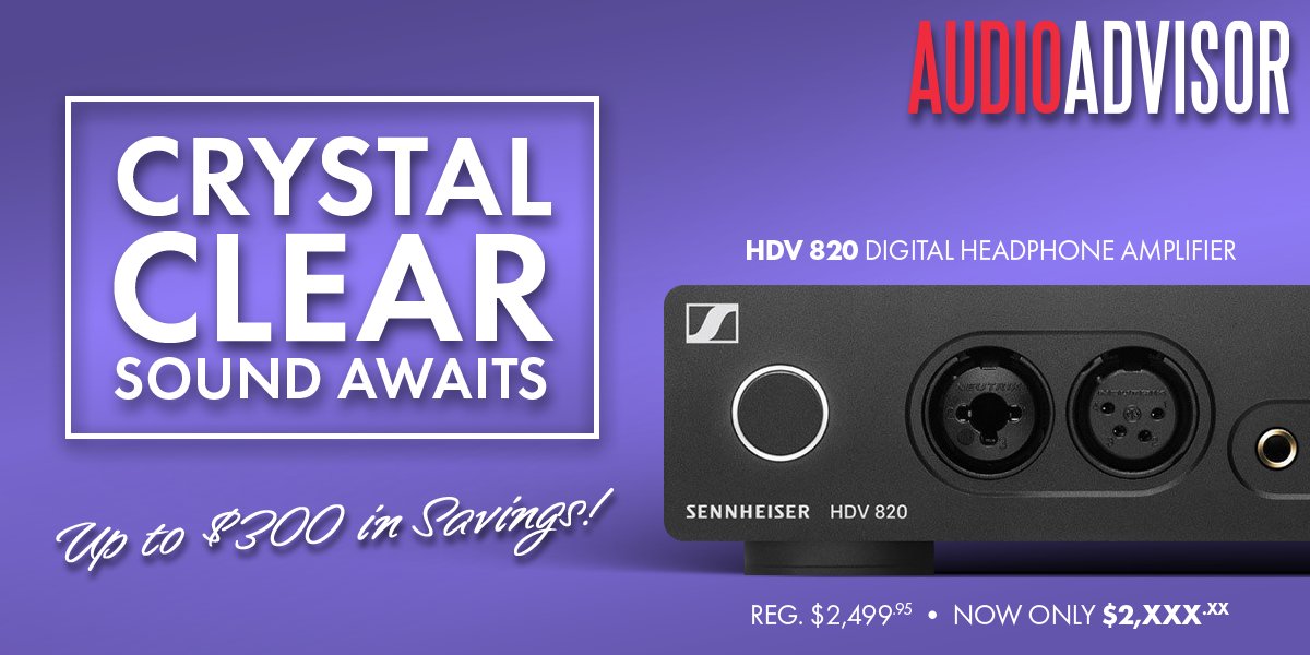 audioadvisor's tweet photo. Sennheiser headphones and amplifiers are now on sale for a limited time! Beef up your listening with the acclaimed must-haves!

https://t.co/CqRBSBvhYz

#sennheiser #audioadvisor #onsalenow https://t.co/oEVKzhejcZ