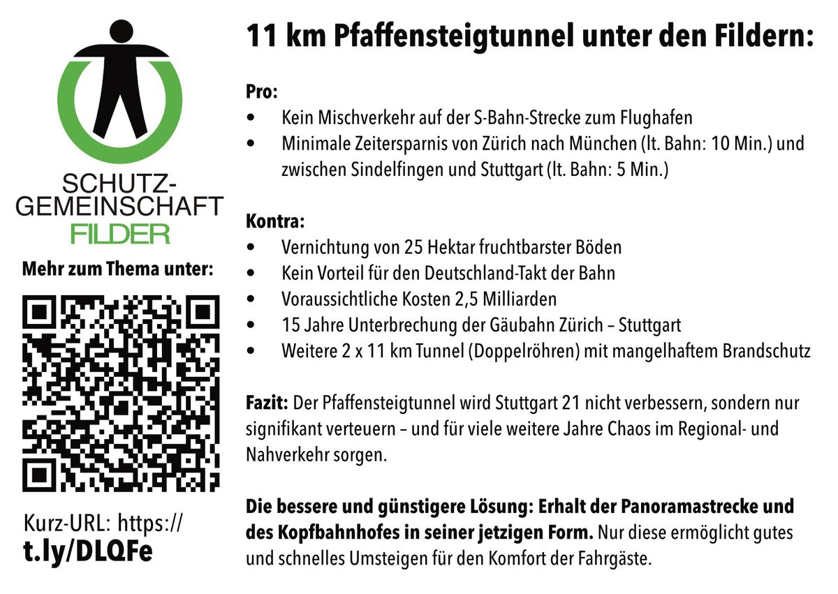 Schutzgemeinsc1's tweet photo. #S21 #Pfaffensteigtunnel  Detaillierte Infos auf unserer Homepage (siehe QR-Code) #Einspruchsfrist 10.9.24 https://t.co/8kouWT7n7O