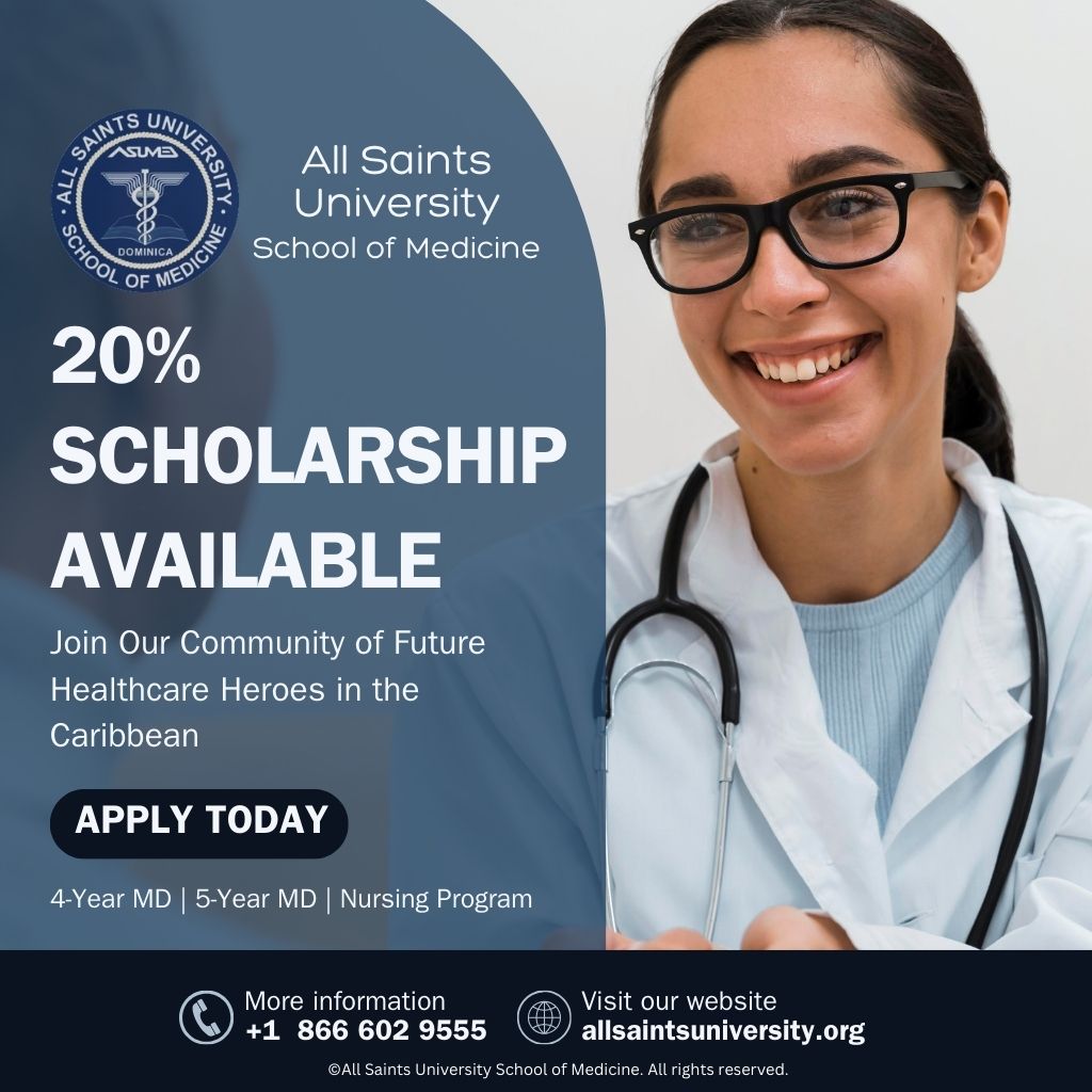Unlock Your Medical Career with a 20% Scholarship at All Saints University!

#MedicalSchool #NoMCAT #20%Scholarship #StudyMedicine #MedicalProgramAbroad #StudyMedicineAbroad