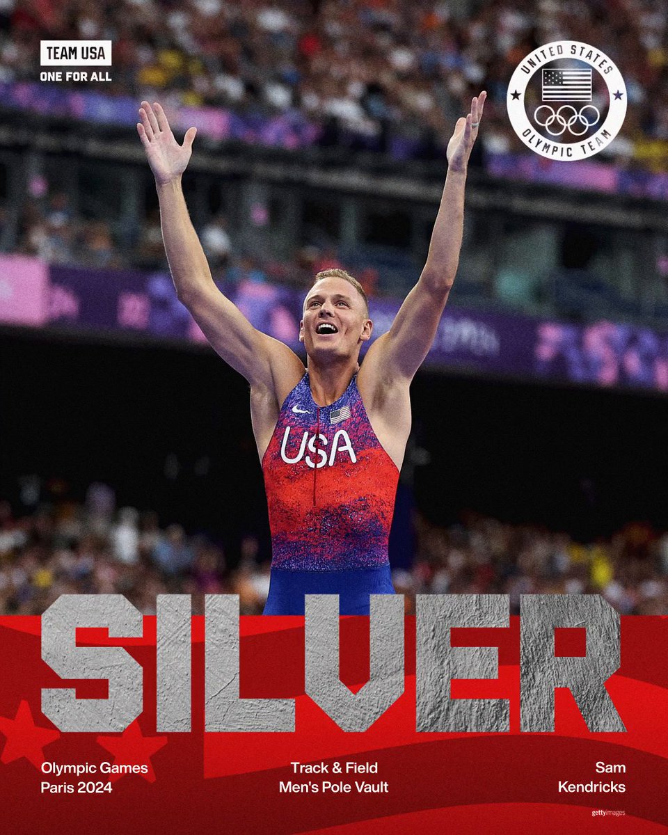 SILVER FOR SAM 🇺🇸

<a href="/samkendricks/">Sam Kendricks</a> takes home his second Olympic medal in the men's pole vault!

#ParisOlympics