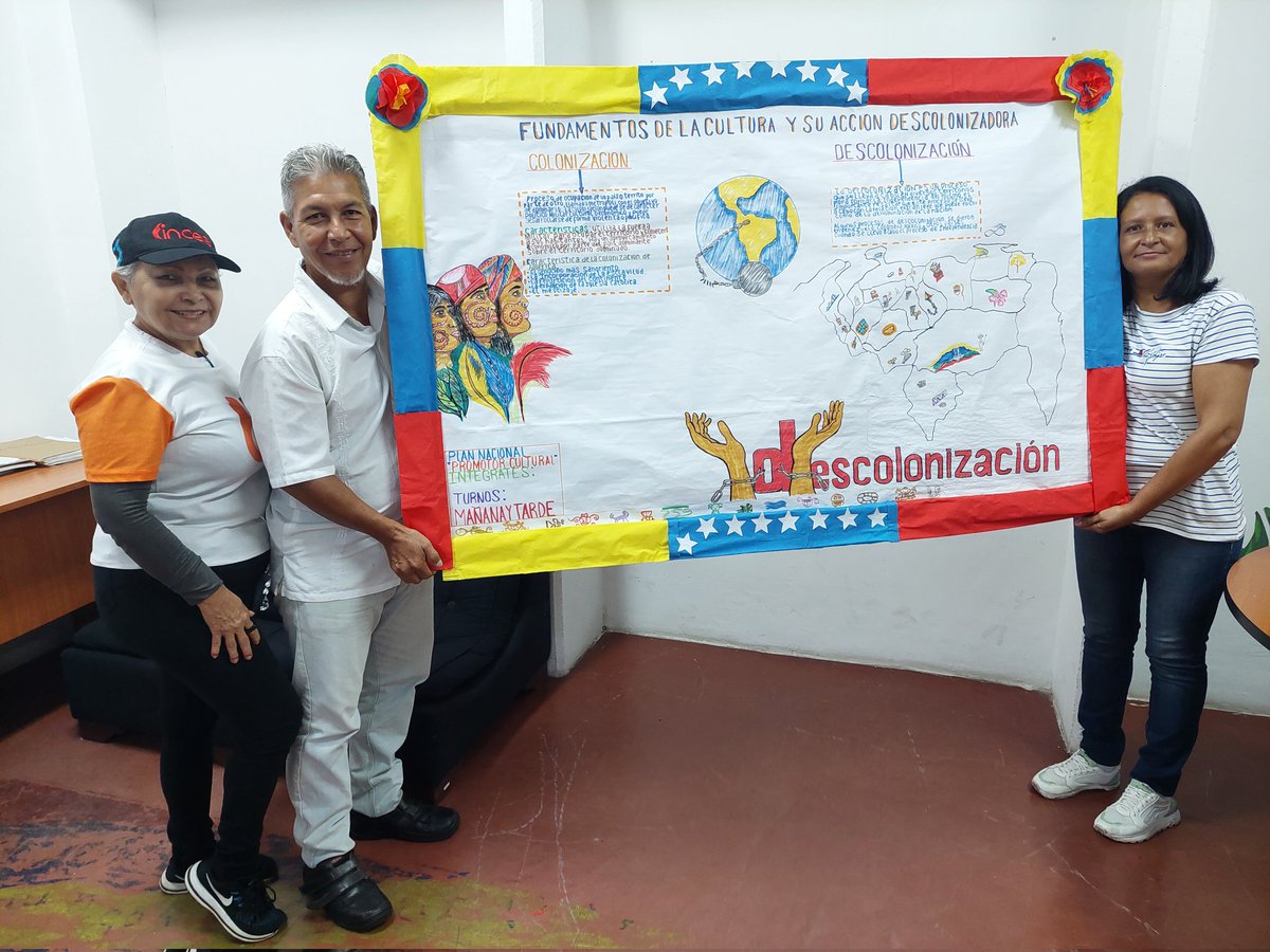 En el día de hoy, participantes de la formación profesional de Promotor Cultural, realizaron una hermosa cartelera alusiva a Venezuela y todas sus riquezas, dicha formación es orientada por la Facilitadora Italina Mendoza.

#PatriaSoberanaYPlena