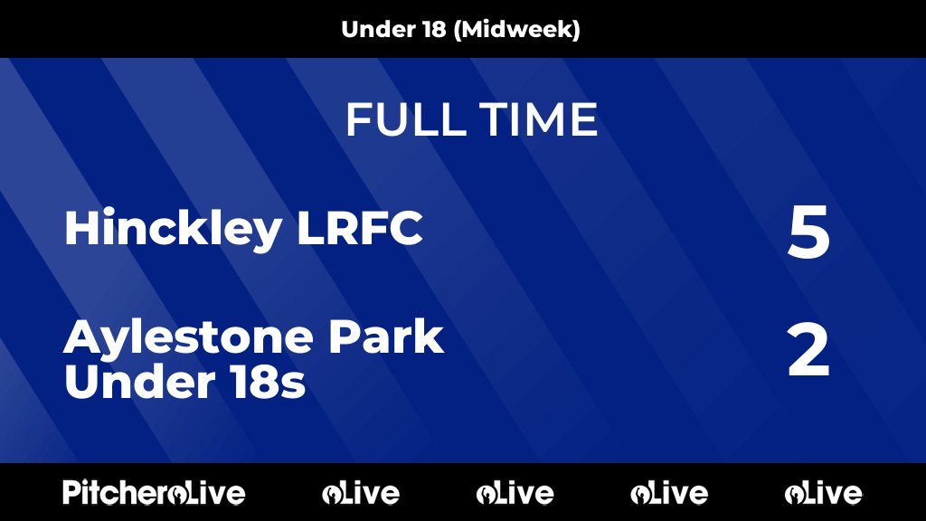 HinckleyLRFC's tweet photo. FULL TIME: Hinckley LRFC 5 - 2 Aylestone Park Under 18s
The Under 18s complete their pre season with a dominant performance and well deserved win.
https://t.co/VCW6bqb4TQ https://t.co/toWYjw6F8s