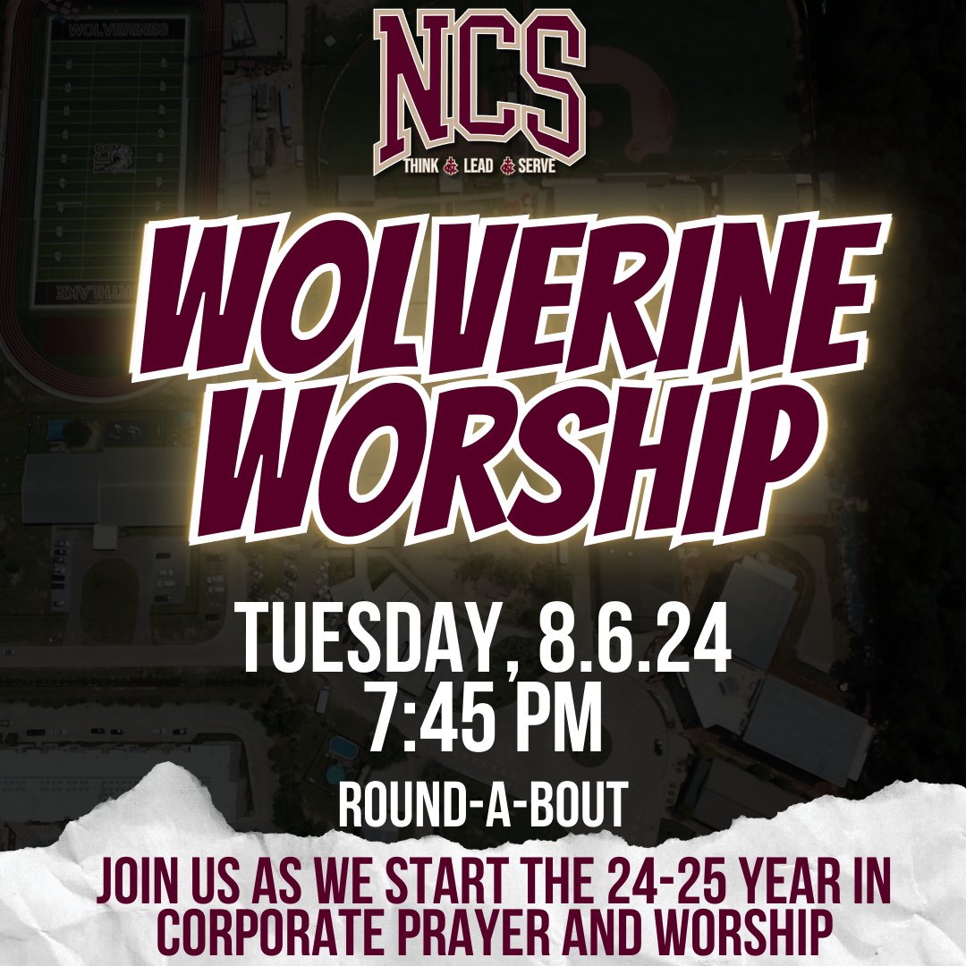 NCSCovington's tweet image. You don't want to miss this incredible tradition!!! Let's join together to start the school year off in corporate prayer and worship!