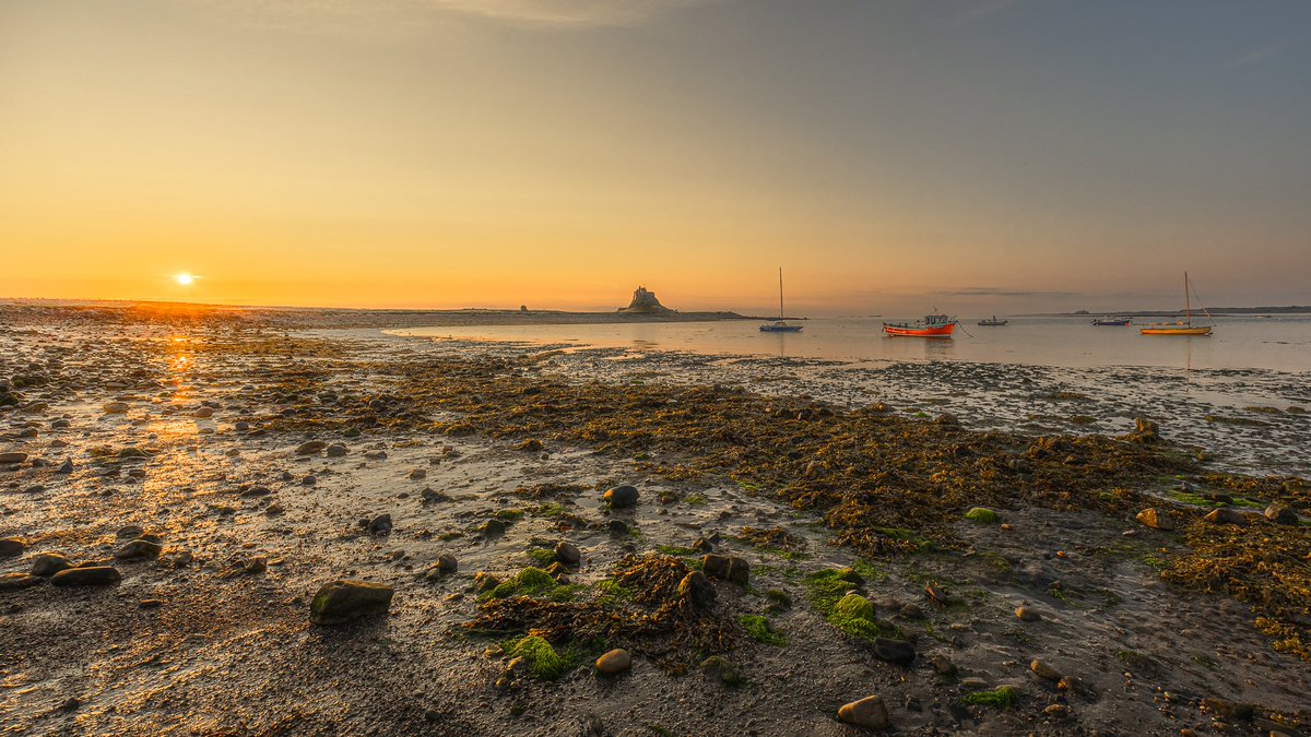 ChrisMBurgess's tweet photo. Lindisfarne at sunrise last weekend https://t.co/k0EI1vLOqf