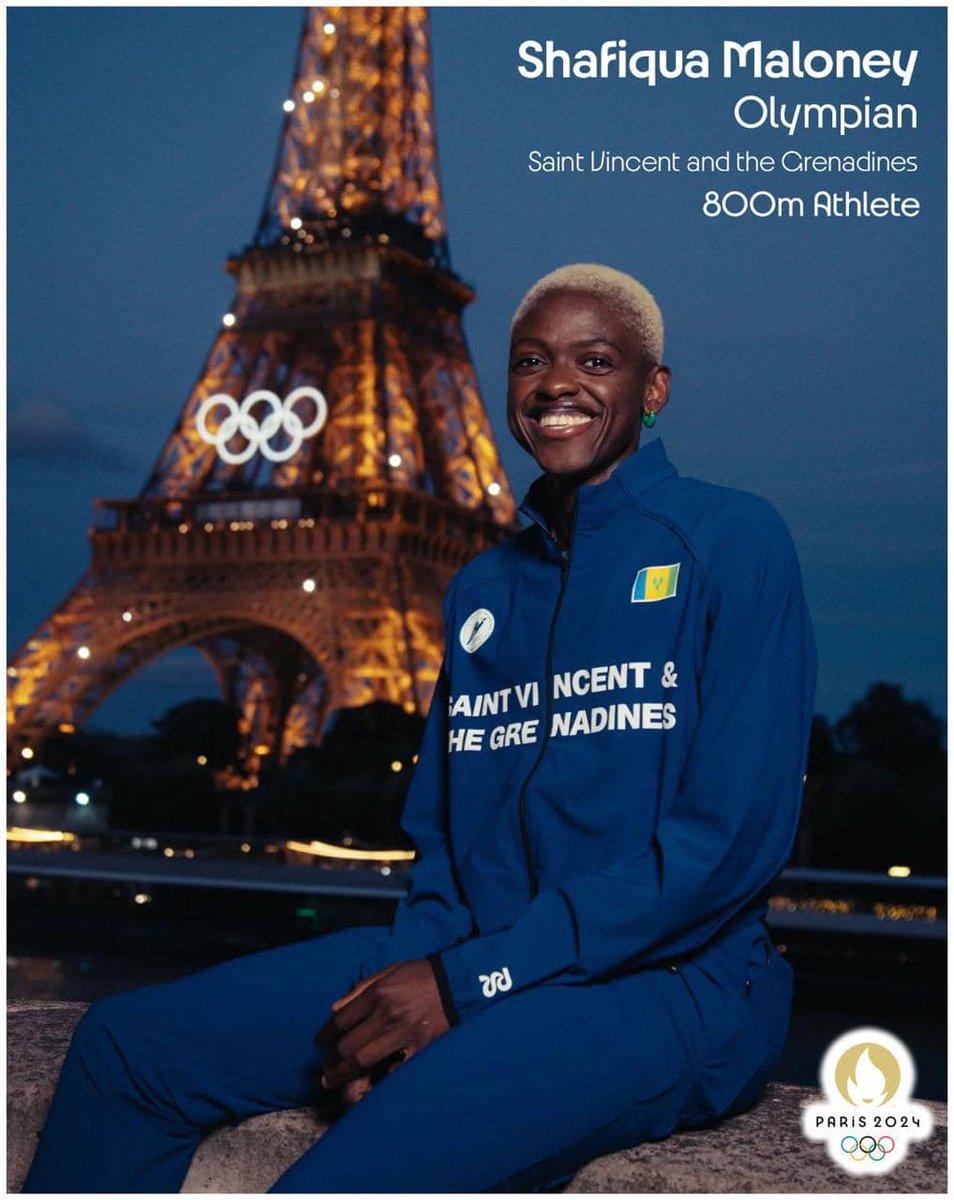 Shafiqua Maloney of St. Vincent and the Grenadines 🇻🇨 4th in Olympic Women’s 800m Final. Highest ever placing for the English-speaking #Caribbean #SVG