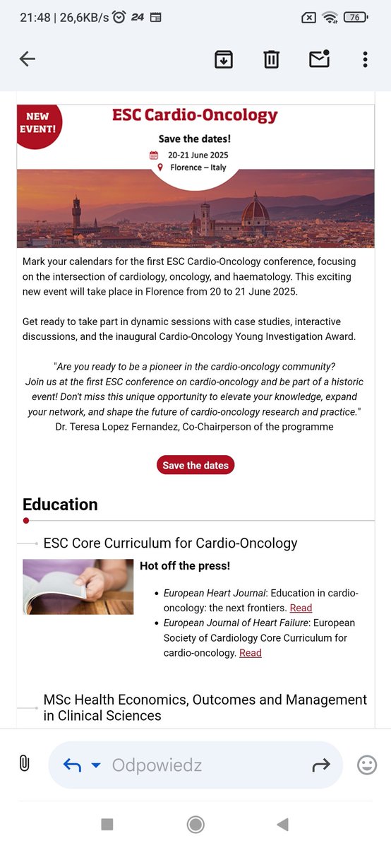 CardioOncology Poland (@oncology_cardio) on Twitter photo The first <a href="/escardio/">European Society of Cardiology</a> Cardio-Oncology conference has been announced ❤
<a href="/ICOSociety/">International Cardio-Oncology Society</a> <a href="/TeresaLpezFdez1/">Teresa López Fdez</a> <a href="/AHP_PAKS/">Grupa American Heart of Poland</a> <a href="/NIO_PIB/">Narodowy Instytut Onkologii, Warszawa</a> <a href="/OnkoNewsPL/">Onko NewsPL</a> <a href="/Puls_Medycyny/">Puls Medycyny</a> <a href="/MonikMajewska/">Monika Majewska</a> <a href="/DrRaulCordoba/">Raul Cordoba, MD, PhD</a> <a href="/AnnaBorowiec5/">Anna Borowiec MD PhD</a>
<a href="/rutkowskip1972/">Piotr Rutkowski</a> <a href="/drtarsh/">drtarsh</a> <a href="/DrRohitMoudgil/">Rohit Moudgil MD PhD</a> <a href="/SverdlovAaron/">Aaron Sverdlov</a> <a href="/bogda_koczwara/">Bogda Koczwara 🌻🌻🌻</a> <a href="/CancerCareMASCC/">MASCC</a> The first <a href="/escardio/">European Society of Cardiology</a> Cardio-Oncology conference has been announced ❤
<a href="/ICOSociety/">International Cardio-Oncology Society</a> <a href="/TeresaLpezFdez1/">Teresa López Fdez</a> <a href="/AHP_PAKS/">Grupa American Heart of Poland</a> <a href="/NIO_PIB/">Narodowy Instytut Onkologii, Warszawa</a> <a href="/OnkoNewsPL/">Onko NewsPL</a> <a href="/Puls_Medycyny/">Puls Medycyny</a> <a href="/MonikMajewska/">Monika Majewska</a> <a href="/DrRaulCordoba/">Raul Cordoba, MD, PhD</a> <a href="/AnnaBorowiec5/">Anna Borowiec MD PhD</a>
<a href="/rutkowskip1972/">Piotr Rutkowski</a> <a href="/drtarsh/">drtarsh</a> <a href="/DrRohitMoudgil/">Rohit Moudgil MD PhD</a> <a href="/SverdlovAaron/">Aaron Sverdlov</a> <a href="/bogda_koczwara/">Bogda Koczwara 🌻🌻🌻</a> <a href="/CancerCareMASCC/">MASCC</a>