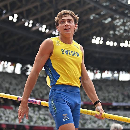 sbstryker's tweet photo. Today’s Olympic crush is Swedish pole vaulter Mondo Duplantis https://t.co/c61CogRvti