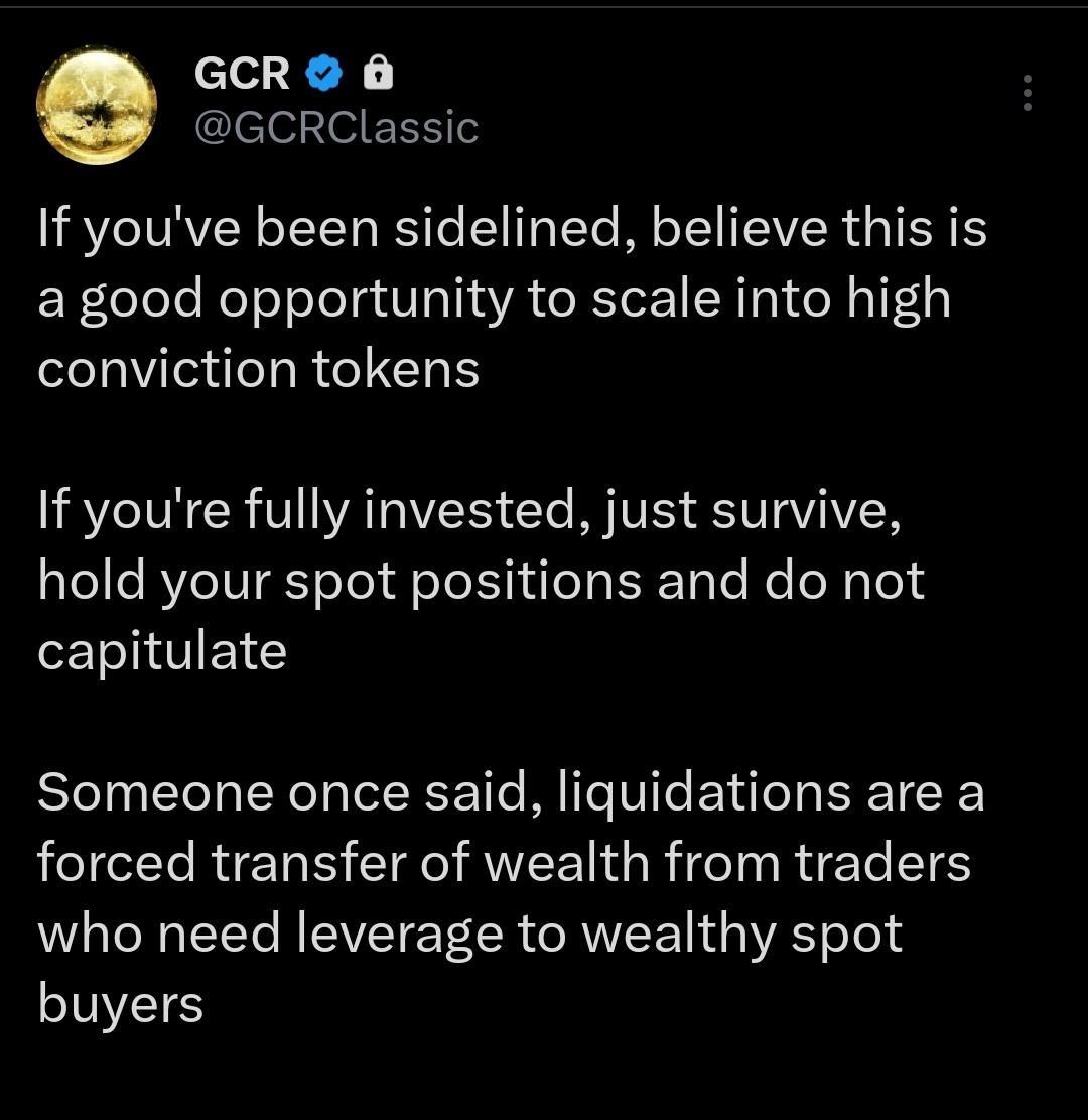 "Someone once said, liquidations are a forced transfer of wealth from traders who need leverage to wealthy spot buyers"

Always has been