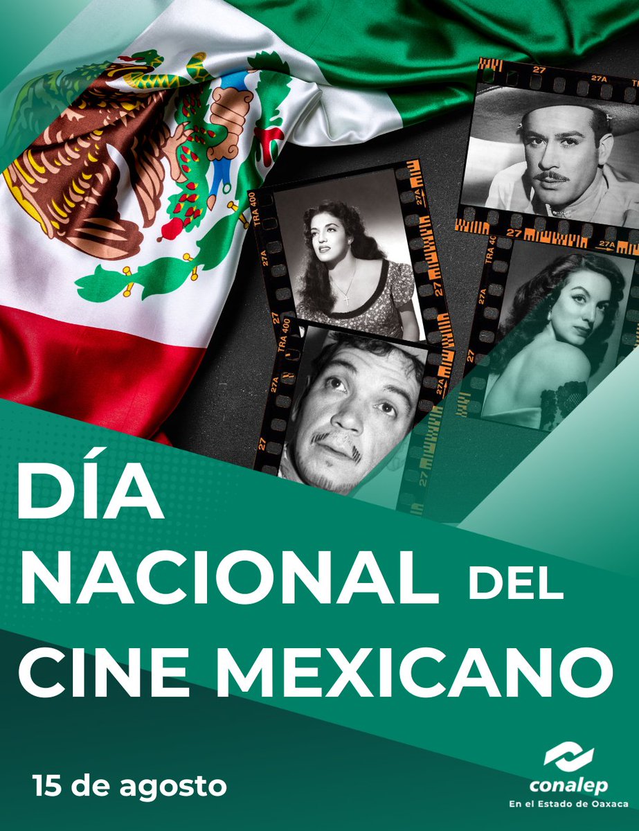 CONALEP en el Estado de Oaxaca celebra el "Día Nacional del Cine Mexicano" 🇲🇽 🎥

Este día se celebra el talento y diversidad de voces que dan forma a nuestro cine con una programación especial en el marco del Día Nacional del Cine Mexicano, que se conmemora cada 15 de agosto.